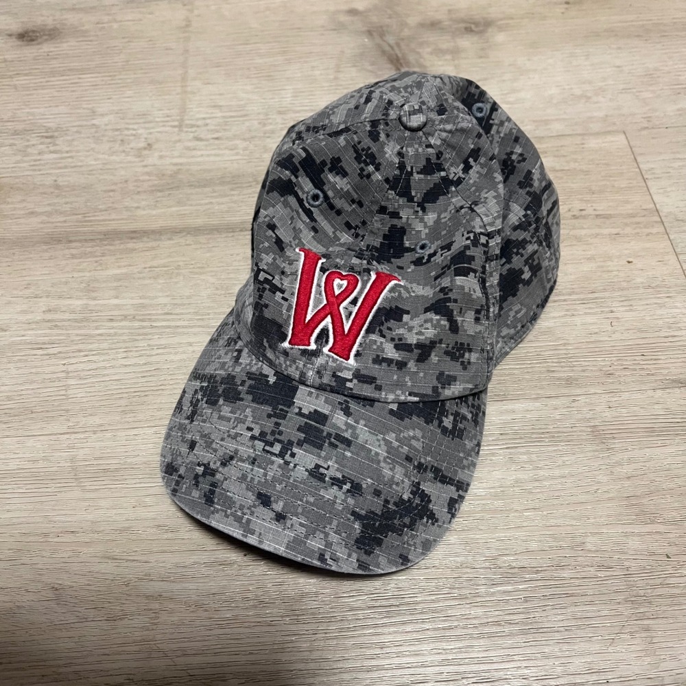 Worcester Red Sox Woosox 47 Brand OHT Digital Camo Hat Black White MILB‎